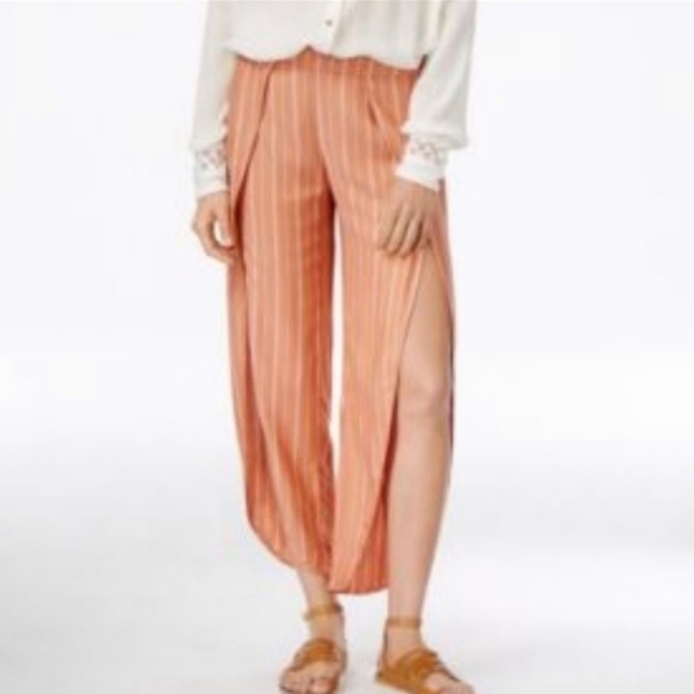 FREE PEOPLE Striped Open Leg Pant